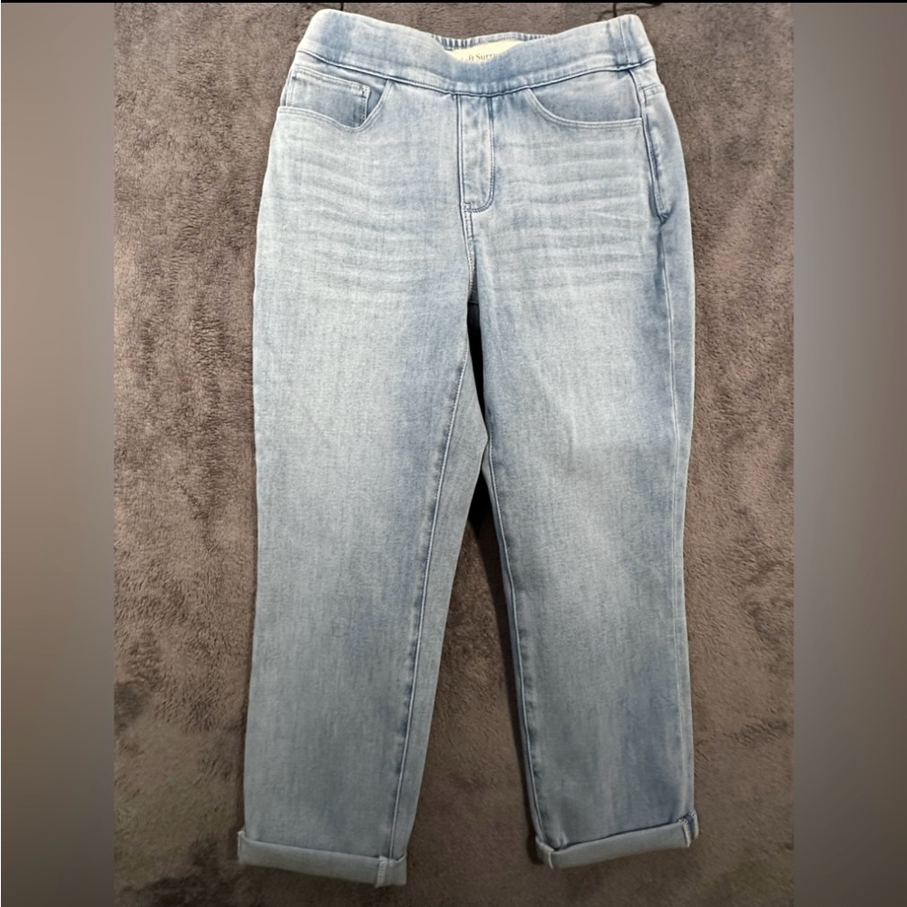 Soft Surroundings Pants Jeans Woman’s Size Small Light Wash Blue Soft Casual